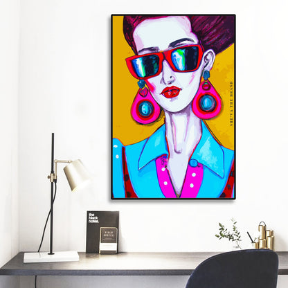 She'va Black Frame Mural Art Glam5