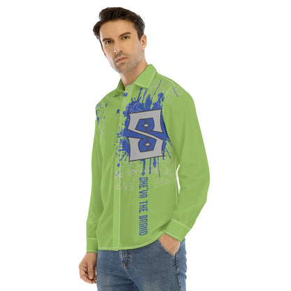 She'va Men's Long Sleeve Stand-Up Guy Shirt (lime)