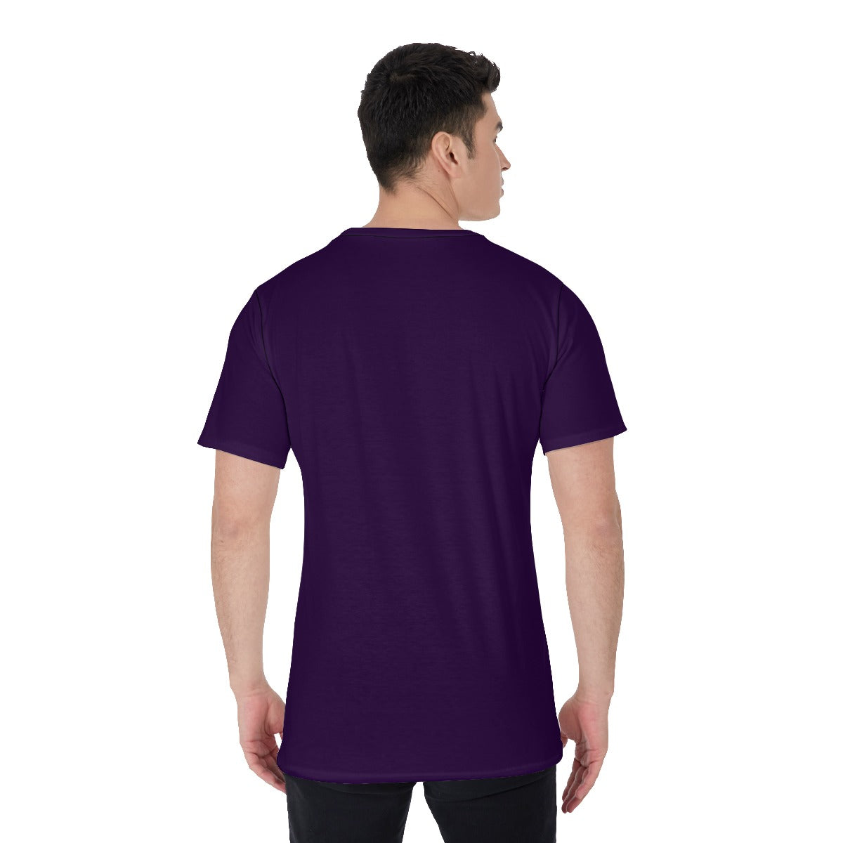 She'va Men's Basic O-Neck T-Shirt (drk/pur/yel)