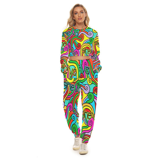 She'va Her Crop Sweatshirt and Pant Suit (col)