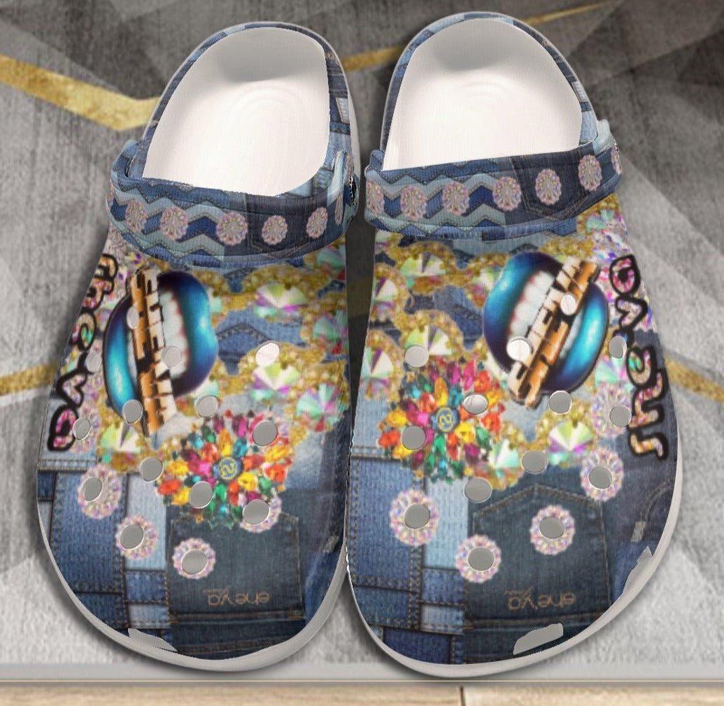 She'va Diva Indigo Blue Patched (1)  ILIVE Clogs
