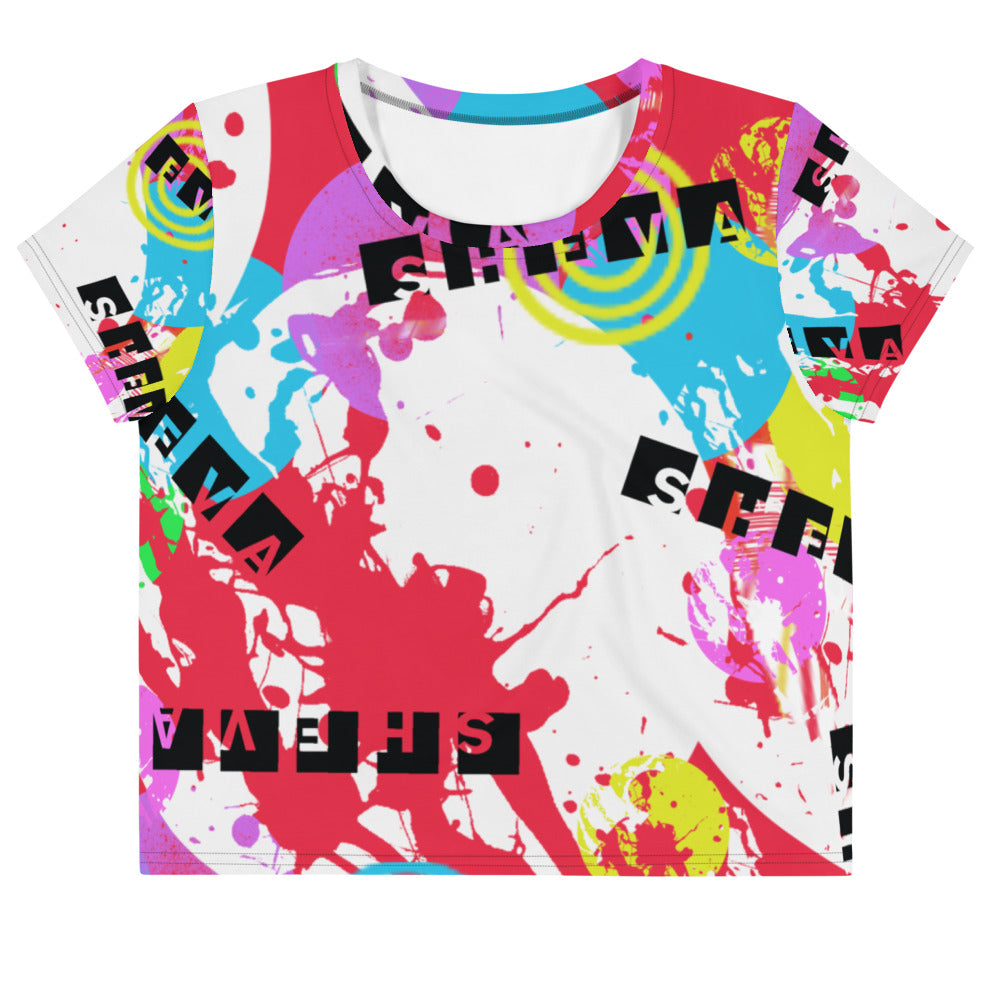 She'va Splatter Crop Tee (red)