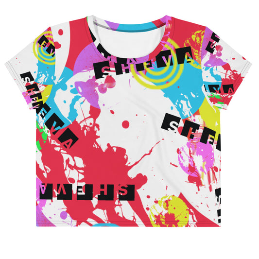 She'va Splatter Crop Tee (red)