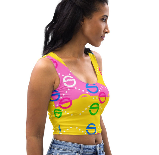 Women's Rainbow "S" Crop Tank