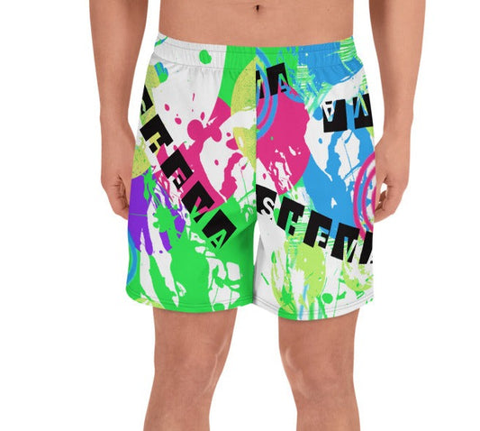 She'va Men's Athletic/Swim Long Shorts (bright green)