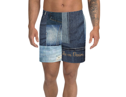 She'va Blue Patched Swim Shorts