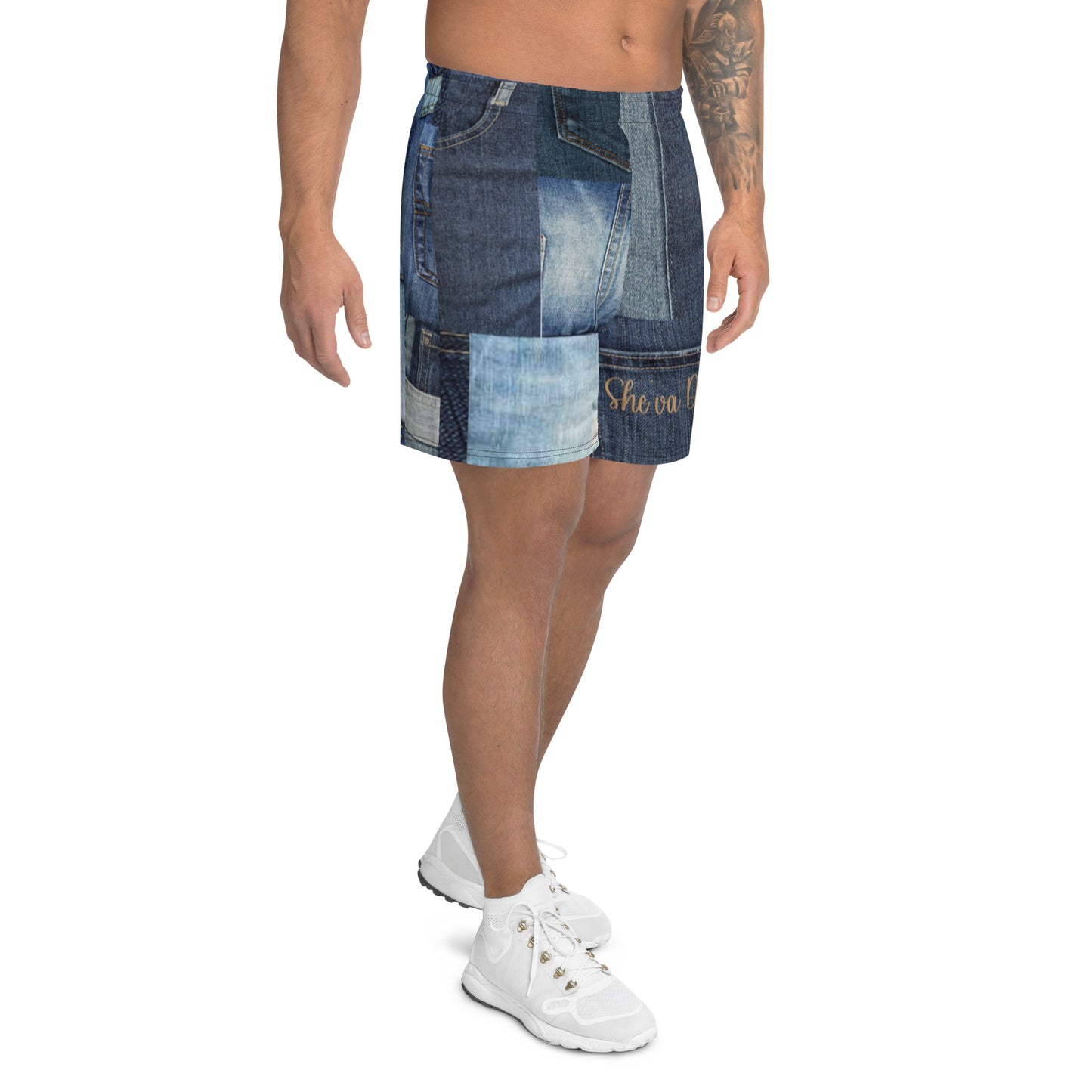 She'va Blue Patched Swim Shorts