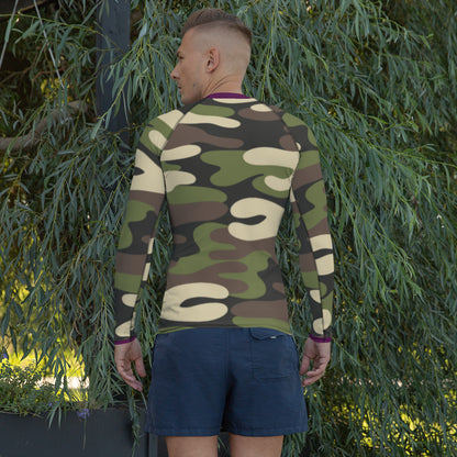 SHE'VA Men's Army Patched Muscle Flattering Tee (arm/bur)