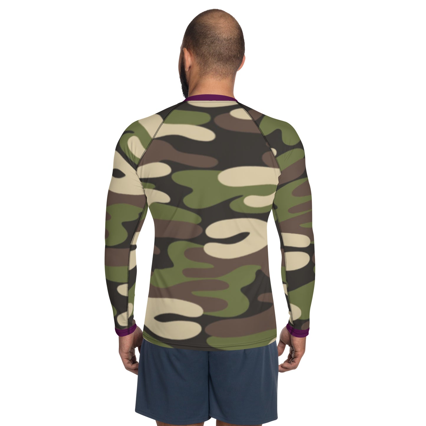 SHE'VA Men's Army Patched Muscle Flattering Tee (arm/bur)