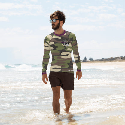 SHE'VA Men's Army Patched Muscle Flattering Tee (arm/bur)