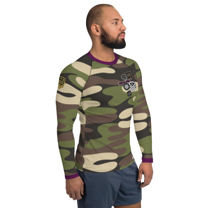 SHE'VA Men's Army Patched Muscle Flattering Tee (arm/bur)