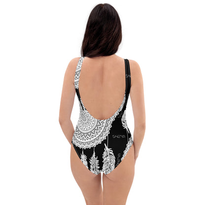 She'va One-Piece Mandela Swimsuit (black & white)