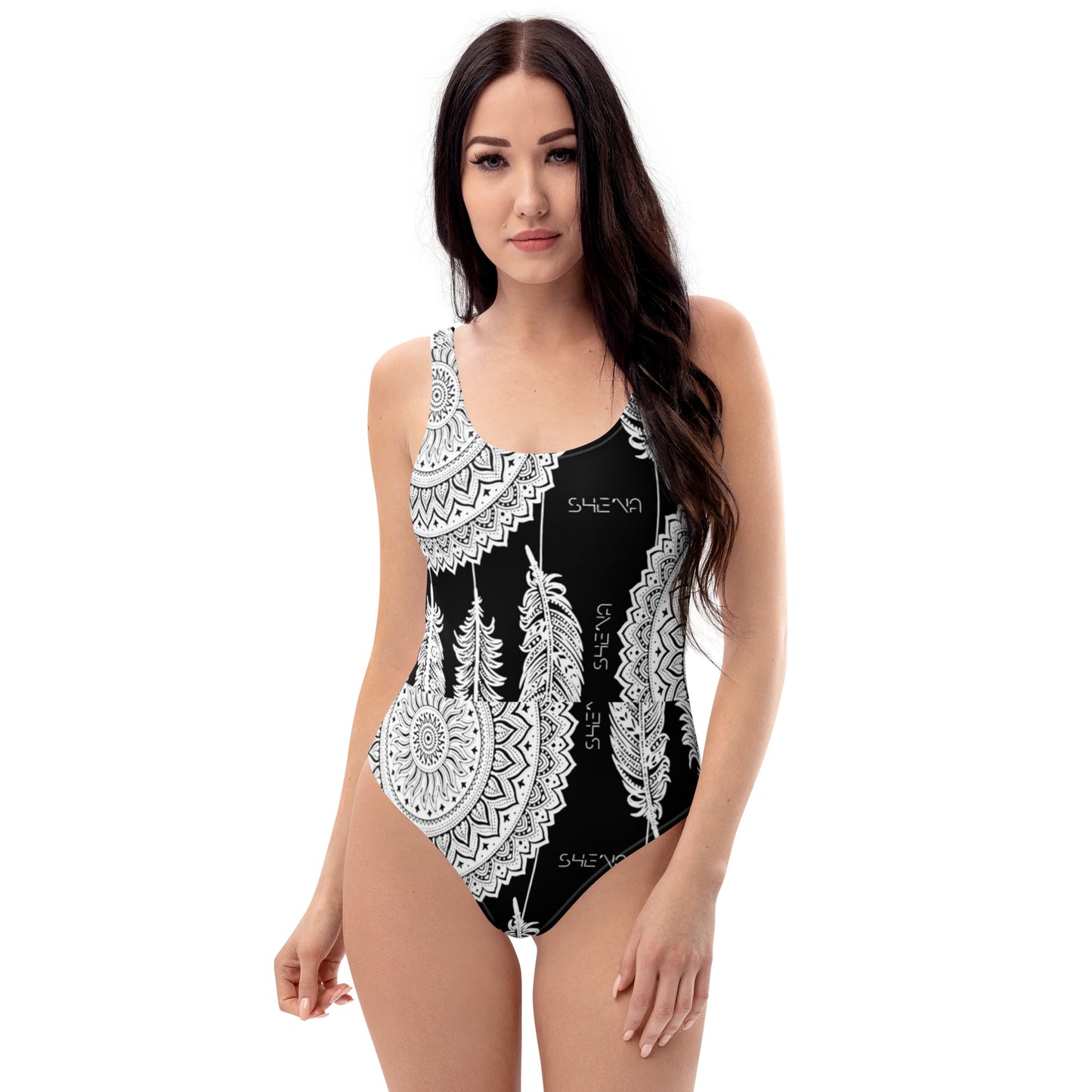 She'va One-Piece Mandela Swimsuit (black & white)