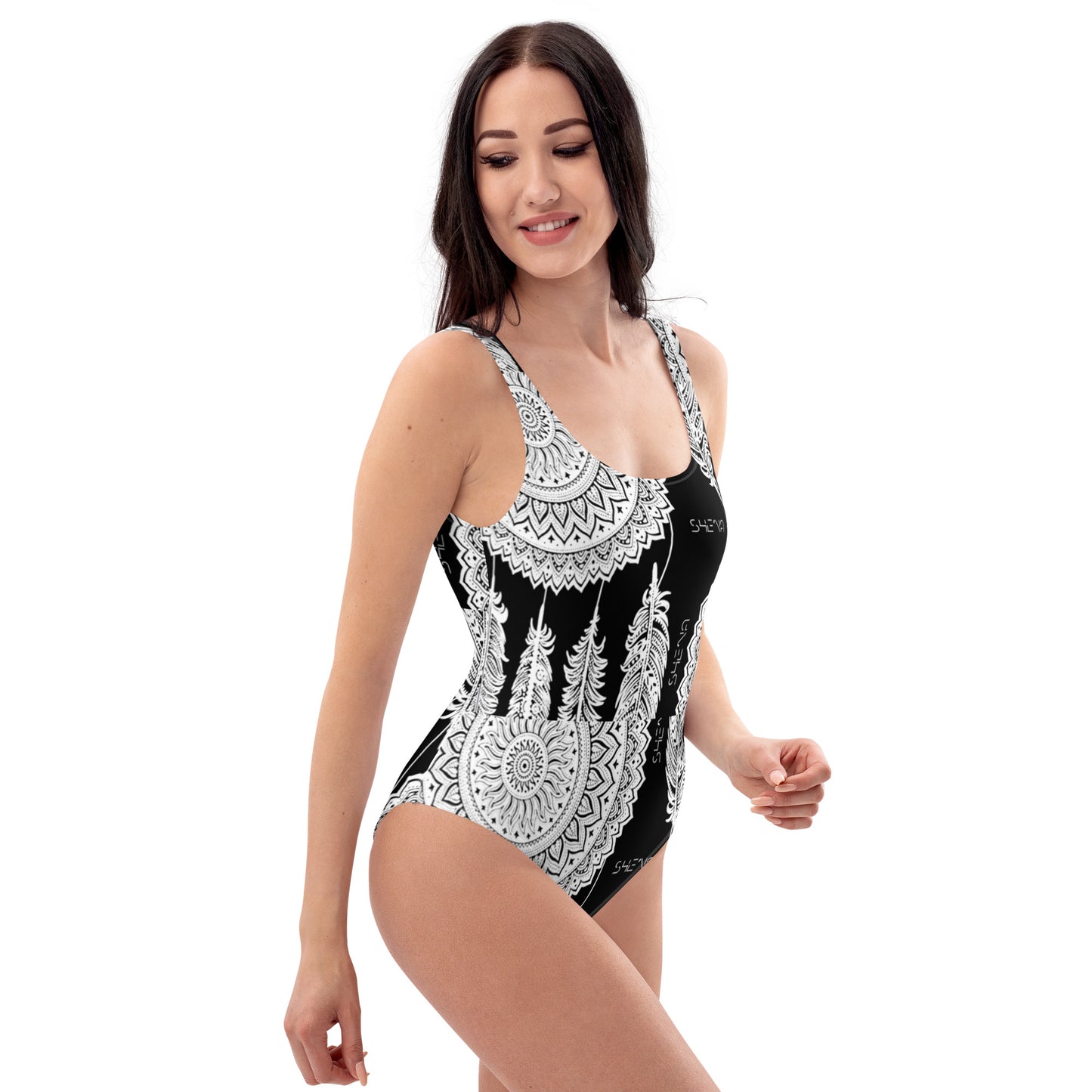 She'va One-Piece Mandela Swimsuit (black & white)