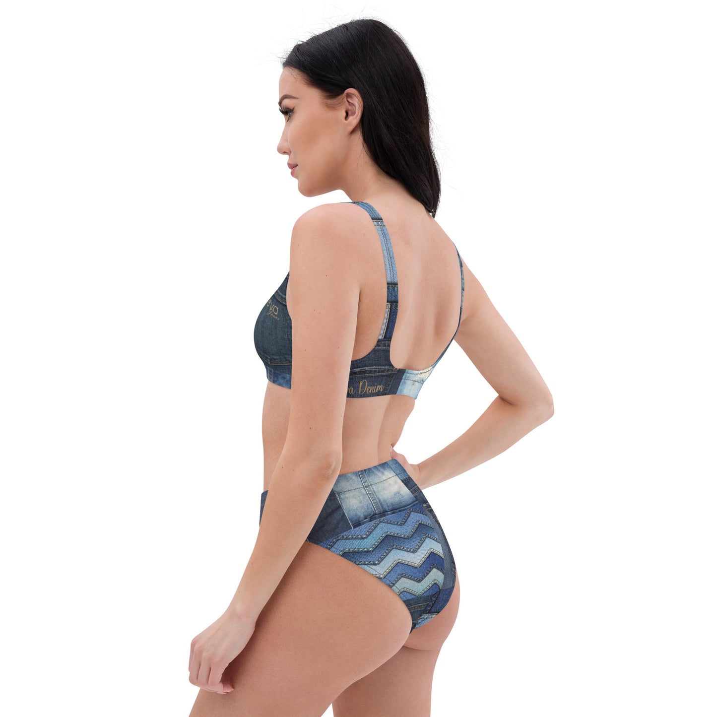 She'va Patched high-waisted bikini