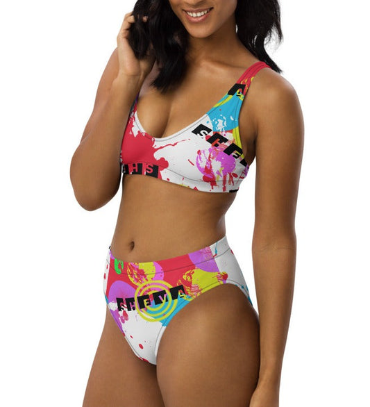 She'va Recycled high-waisted bikini (really red)