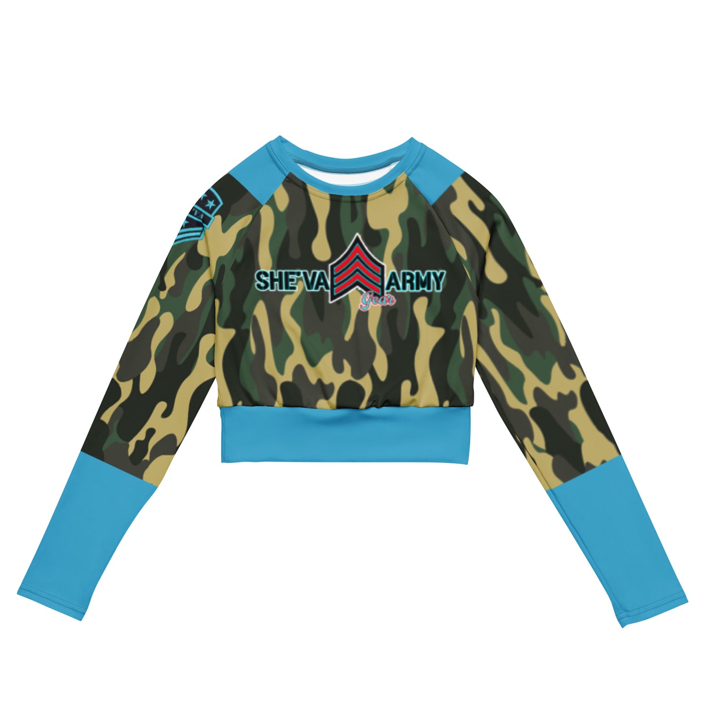 She'va Army Gear Crop Top *Turquoise/Army Green*