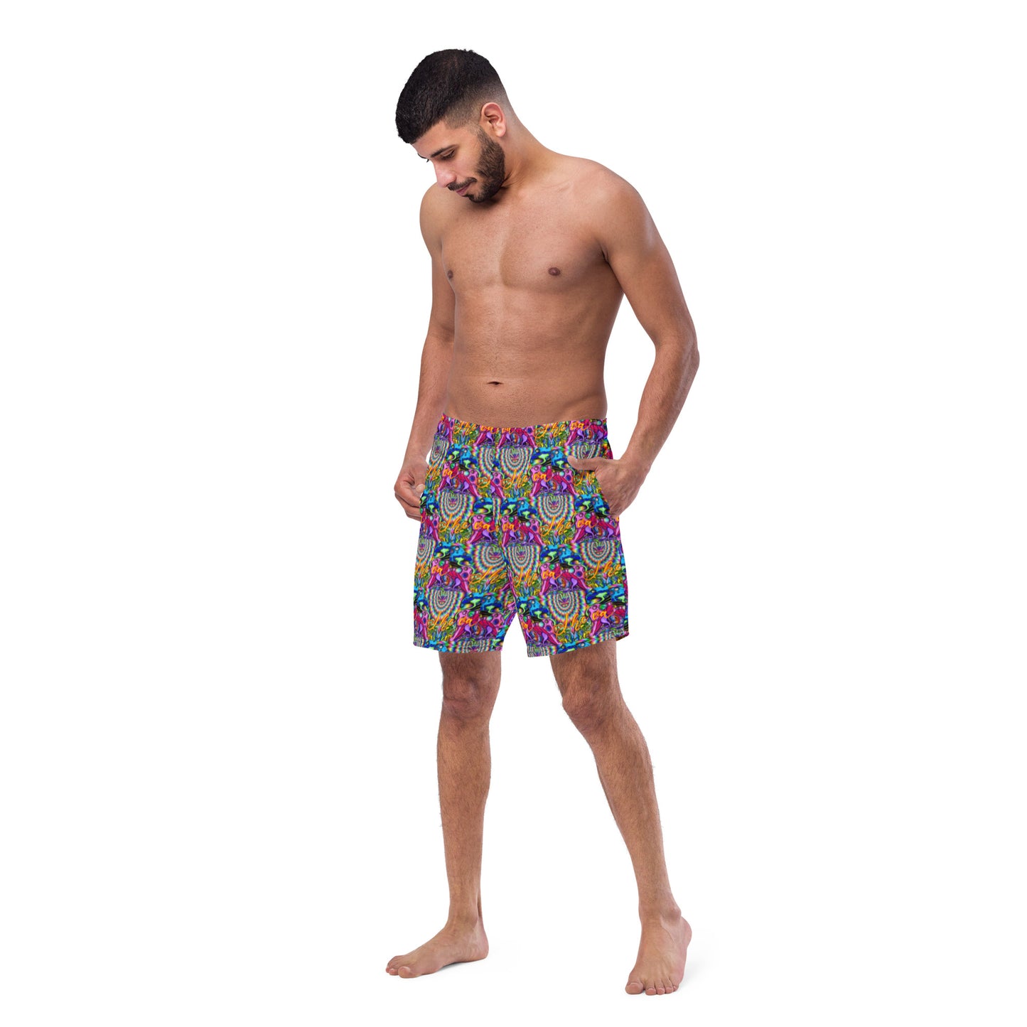 Psychodelia Print Swim Trunks