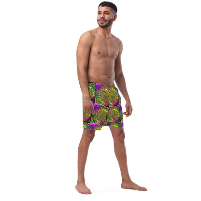 Mandala Print Swim Trunks (rainbow)