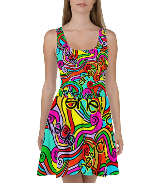 She'va Rainbow Skater Dress