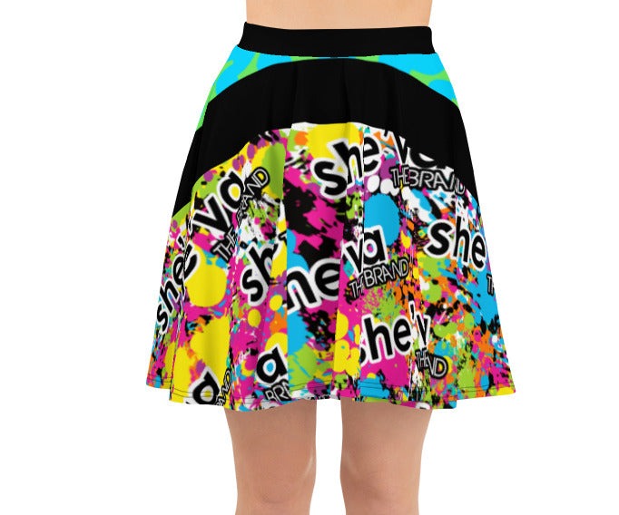 SHE'VA YOUNG GIRLS PAINT SPLATTER Skater Skirt (BTGP)