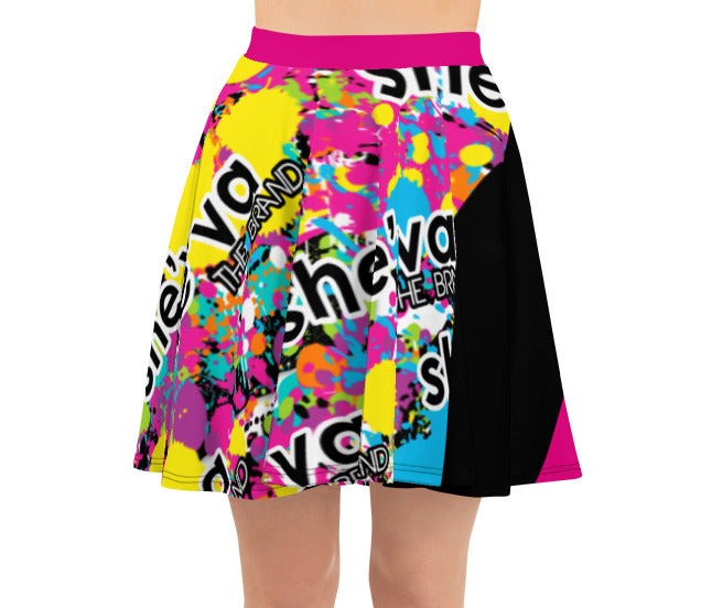 SHE'VA YOUNG GIRLS PAINT SPLATTER Skater Skirt (BPP)