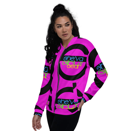 Women's Pink Girly Gear Bomber Jacket