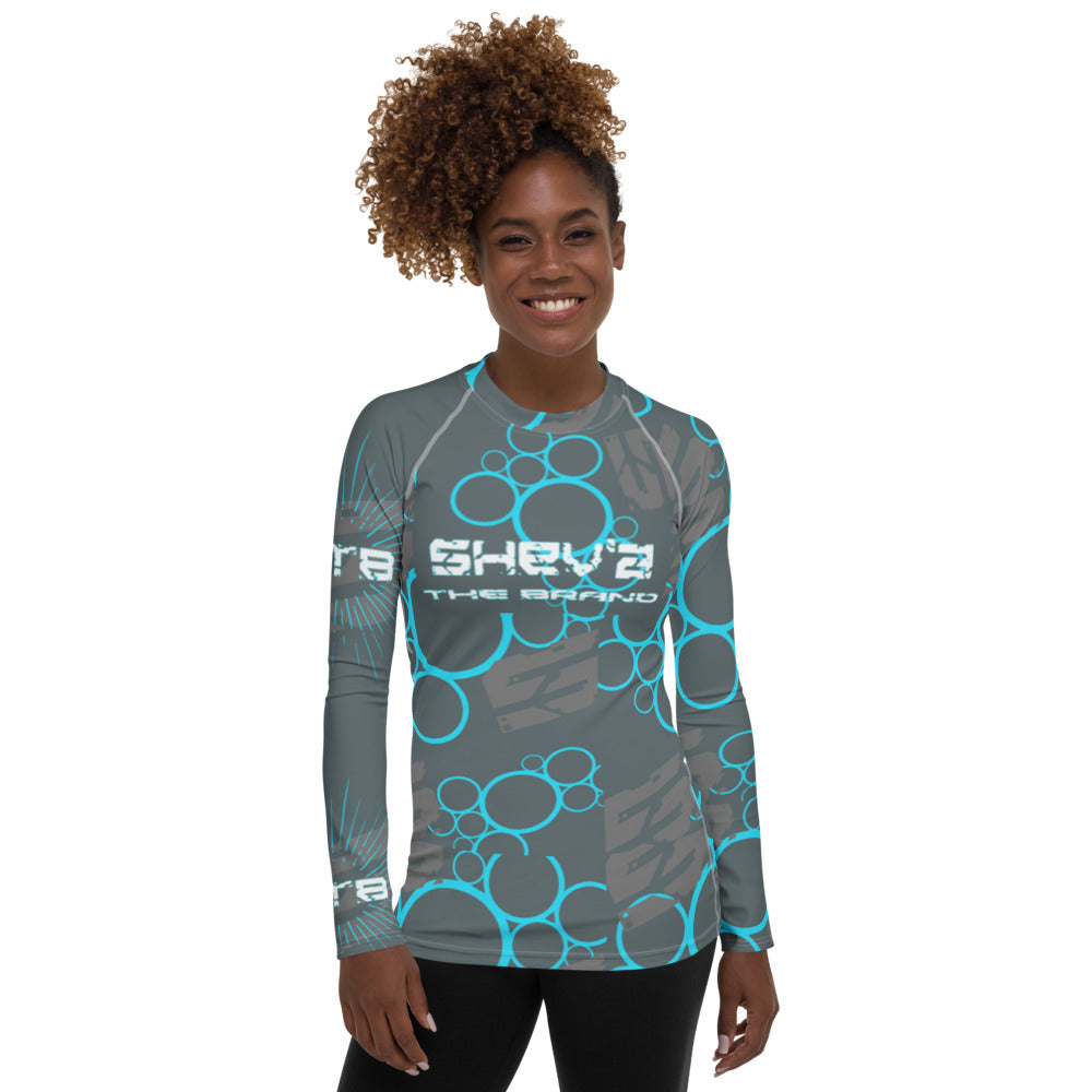 She'va Ozone Print Long Sleeve Active Stretch Tee