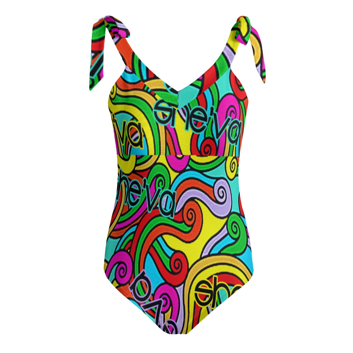 She'va Women's Tie Shoulder Onepiece Padded Swimsuit