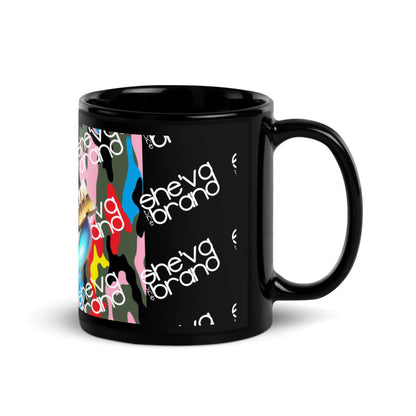 Conceited She'va Lip Service Black Glossy Mug (blue)