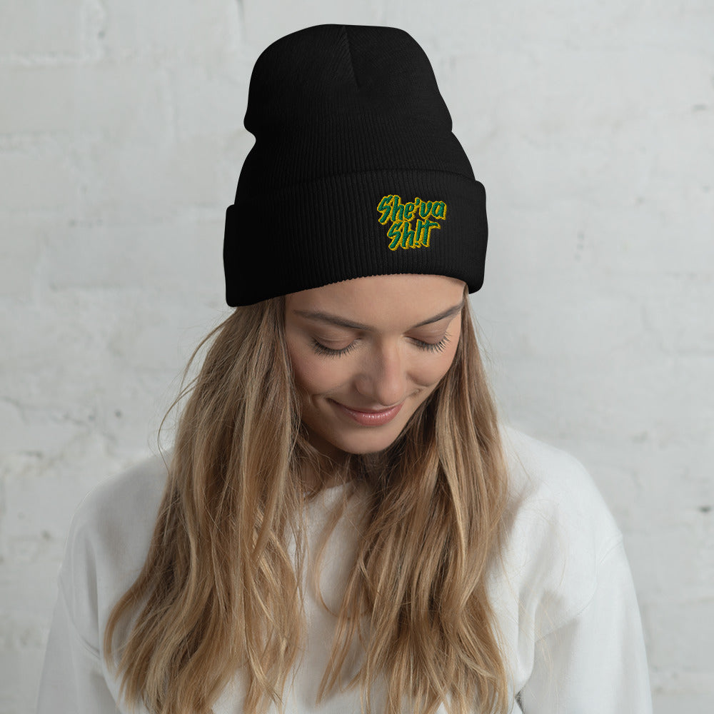 She'va Embroidered  Sh!t Cuffed Beanie