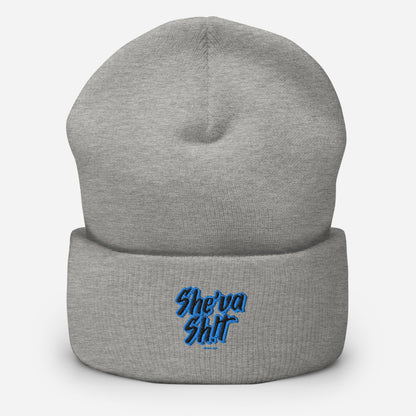 She'va Sh!t Embroidered Cuffed Beanie (blue)