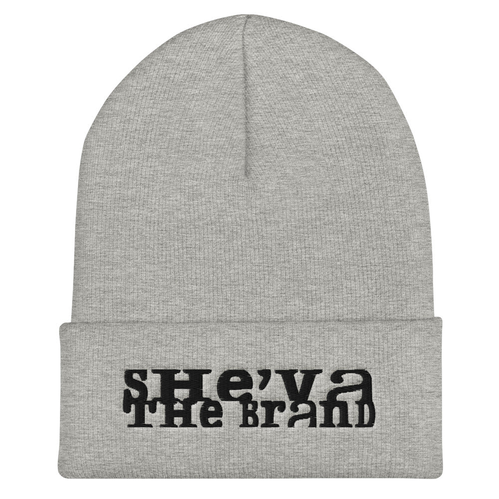 She'va Embroidered Stamped logo Cuffed Beanie (black)