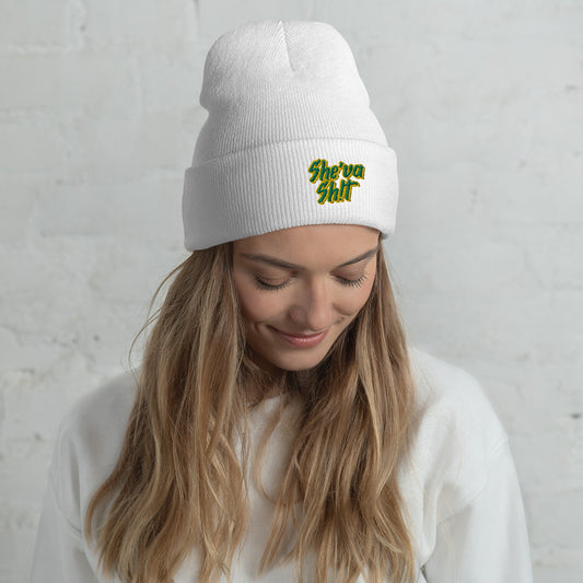 She'va Embroidered  Sh!t Cuffed Beanie