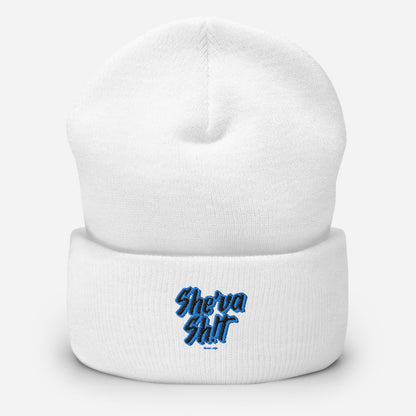 She'va Sh!t Embroidered Cuffed Beanie (blue)