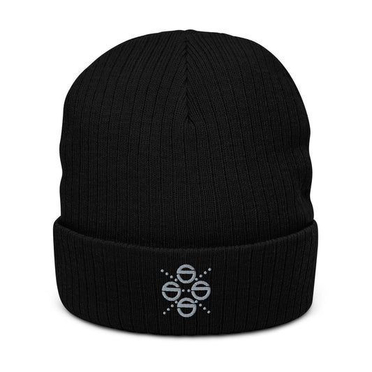 She'va Embroidered S cuffed beanie