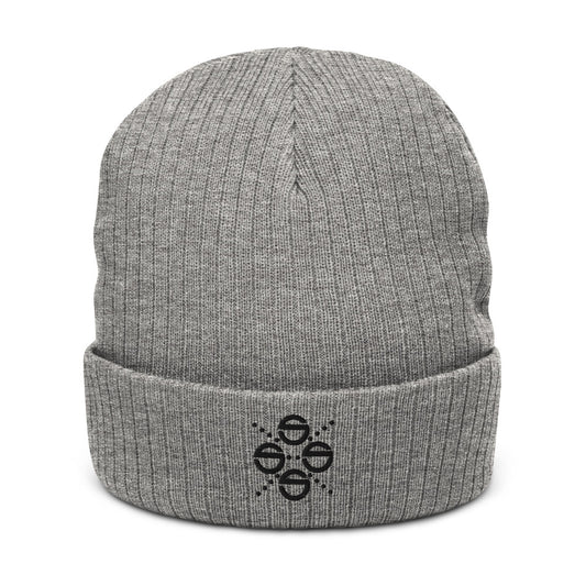 She'va Embroidered S cuffed beanie grey