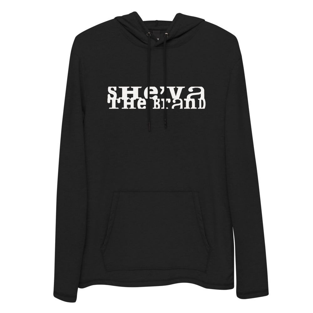 She'va Long Stamped Lightweight Hoodie (white)