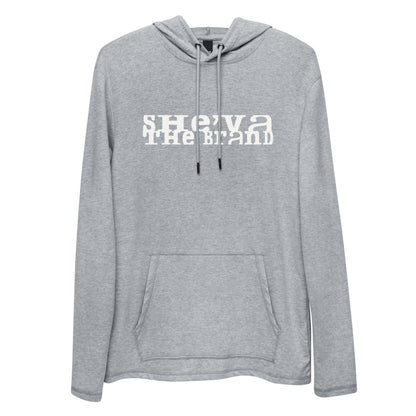 She'va Long Stamped Lightweight Hoodie (white)