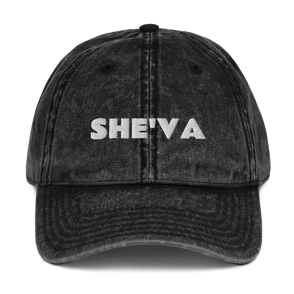 She'va Vintage Embroidered Cotton Twill Cap