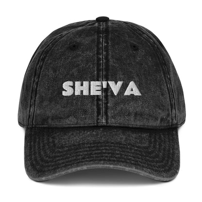 She'va Vintage Embroidered Cotton Twill Cap