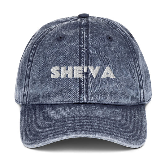 She'va Vintage Embroidered Cotton Twill Cap