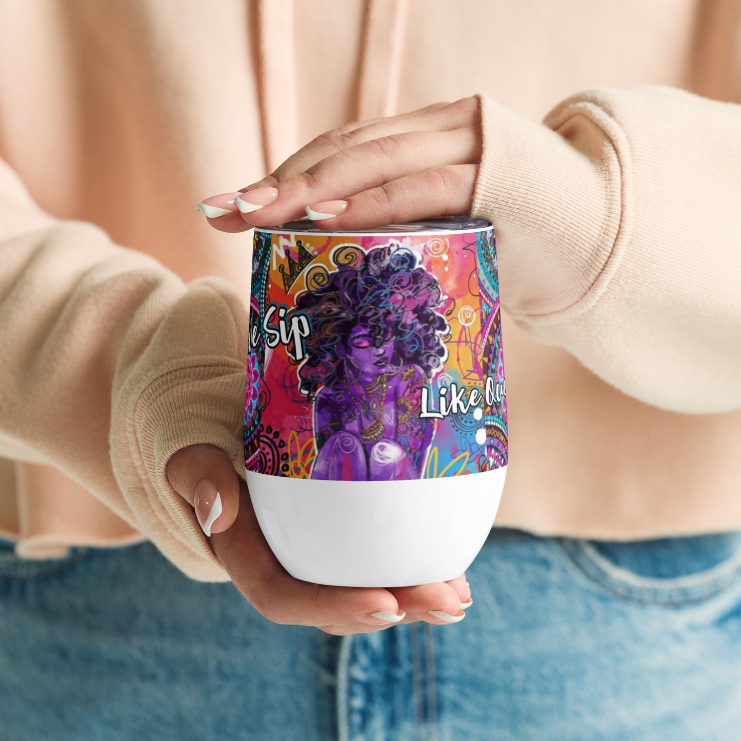 Conceited Queen Wine tumbler (pur/fusc)