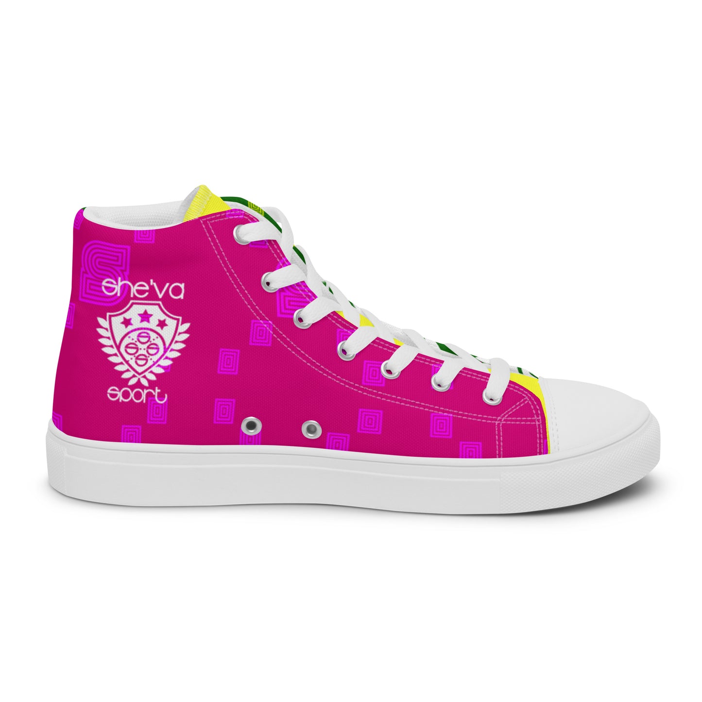 Women’s C-Block Crest high top canvas shoes (g/p/y)