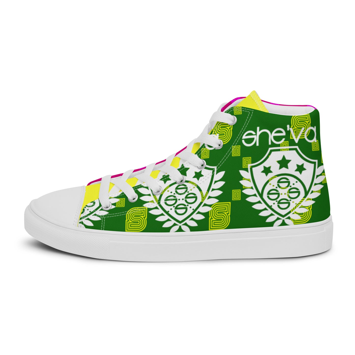 Women’s C-Block Crest high top canvas shoes (g/p/y)